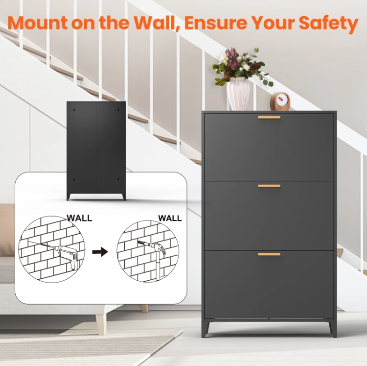 steel shoe cabinet, flip shoe storage, entryway organizer, space-saving furniture, ventilated shoe rack, durable shoe cabinet,factory direct shoe organizer, bulk furniture manufacturer